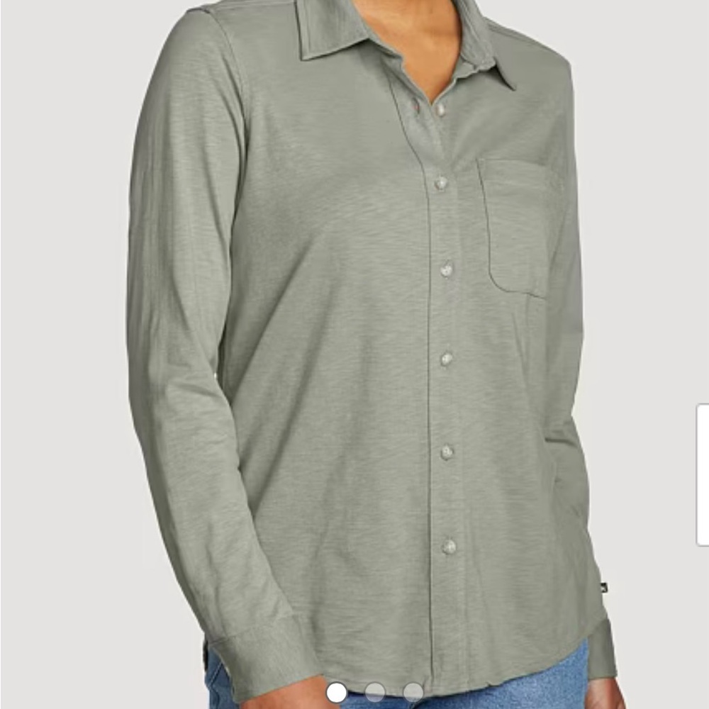Eddie Bauer NWT Women’s Nomad L/S Cotton shirt Sage